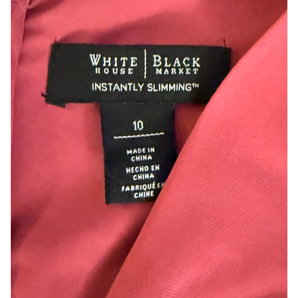 White House Black Market Dress Size 10 Hot Pink instantly slimming knee length - Picture 6 of 6